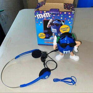 Vintage M&M’s Collectors Series Blue Radio‎ & headphones